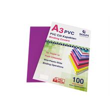 Mapi A3 Pvc Opak Cilt Kapak Mor 100 Lü