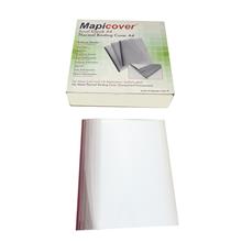 Mapicover-7 Mm Vıp Metal Sırtlı Isısal Kapak Şeffaf+Şeffaf Kırmızı 100Lü