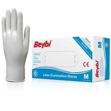 Beybi Lateks Pudralı (M) Medium Beden Muayene Eldiven 100Lü Paket