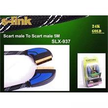 S-Lınk Slx-937 Scart To Scart 5Mt Gold Kılıflı