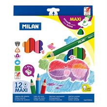Mılan 722612 Maxı Jumbo Üçgen Kuru Boya - 12 Li