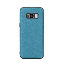 Samsung Galaxy S8 Uyumlu Deri Arka Kapak Fl20 Mavi