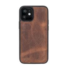 Apple İphone 12 Mini Uyumlu Deri Arka Kapak G2 Kahve