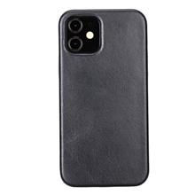 Apple İphone 12 Uyumlu Deri Arka Kapak Rock Rst1 Siyah