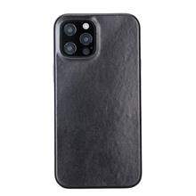 Apple İphone 12 Pro Max Uyumlu Deri Arka Kapak Rock Rst1 Siyah