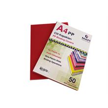 Mapi A4 Pp Opak Kapak (Kum Desen) 550 Micron Kırmızı 50 Li