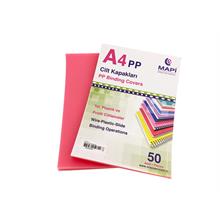 Mapi A4 Pp Şeffaf Kapak (Kum Desen) 550 Micron Şeffaf Magenta 50 Li