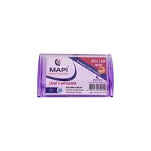 Mapi Dikdörtgen Kartvizitlik Oval Şeffaf Mor 65X108