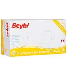 Beybi Lateks Pudrasız (L) Large Beden Muayene Eldiven 100Lü Paket