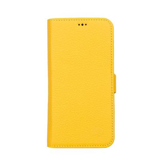Apple İphone 13 Uyumlu Deri Cüzdanlı Kılıf Limon Sarı
