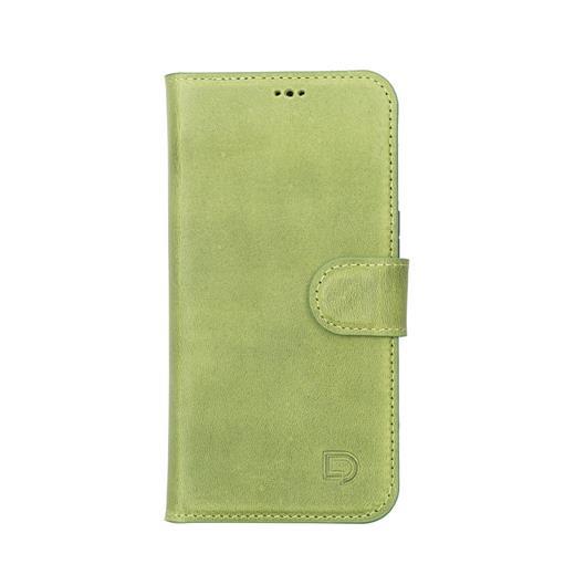 Apple İphone 13 Pro Uyumlu Deri Cüzdanlı Kılıf Antik Yeşil