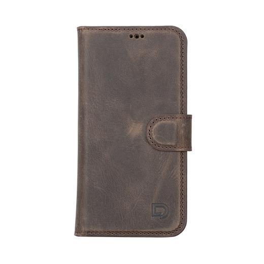 Apple İphone 13 Pro Uyumlu Deri Cüzdanlı Kılıf Acı Kahve