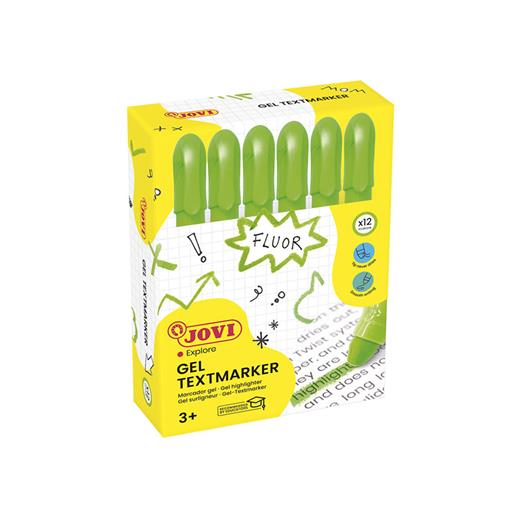 Jovı 1818 Jel Stik Fosforlu Kalem Yeşil - 12Li Kutu