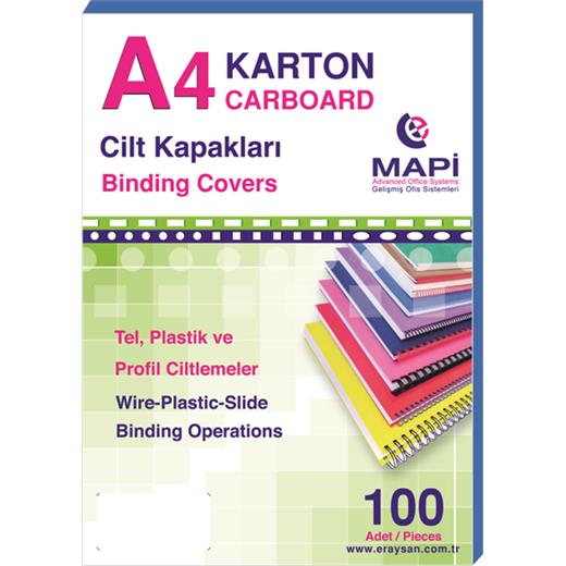 Mapi A4 Karton Kapak 250 Gr. Mavi 100 Lü