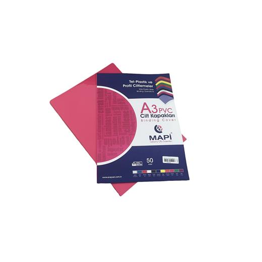 Mapi A3 Pvc Opak Cilt Kapak Pembe 100 Lü