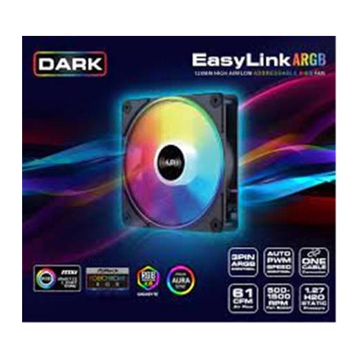 Dark Dkcf1200A Easylink Siyah Addressable Rgb 1X12Cm Fan Siyah
