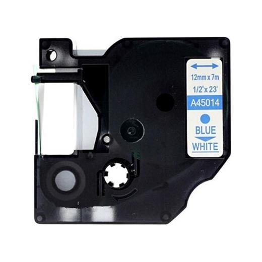 Dymo D1 Beyaz-Mavi Yedek Şerit 12Mm X 7Mt 45014