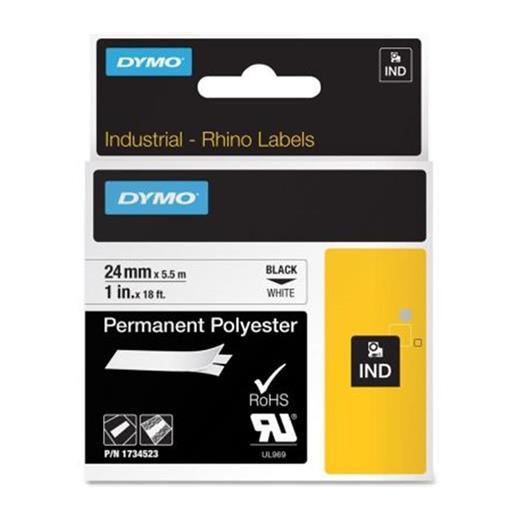 Dymo 18054 Rhinopro Isıyla Küçülen Şerit 9Mmx1,5M Sarı-Siyah
