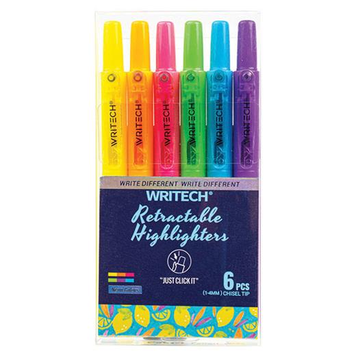 Wrıtech W-805S Basmalı Fosforlu Kalem Neon 6 Renk - 6Lı