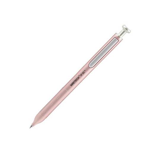 Wrıtech W-0156 Metal Up Pembe Gövde 0,7Mm Mavi Jel Kalem - 6Lı Kutu
