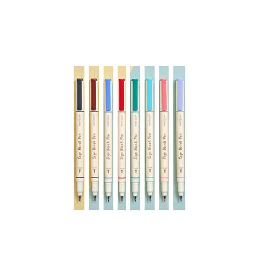Wrıtech W-827 Fırça Tip Keçeli Kalem Aqua - 12Li Kutu