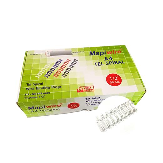 Mapiwire 1/2 Kutu Tel Beyaz 50 Ad.