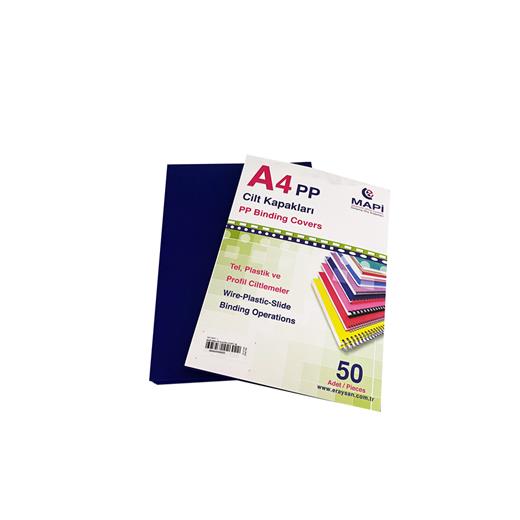 Mapi A4 Pp Opak Kapak (Kum Desen) 550 Micron Lacivert 50 Li