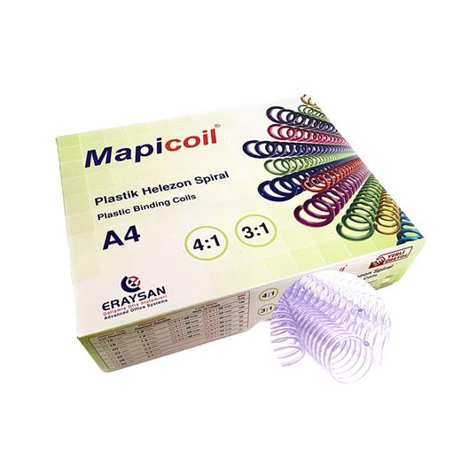 Mapicoil 3:1 Plastik Helezon Spiral 28Mm Şeffaf 50 Ad. 36 Lop
