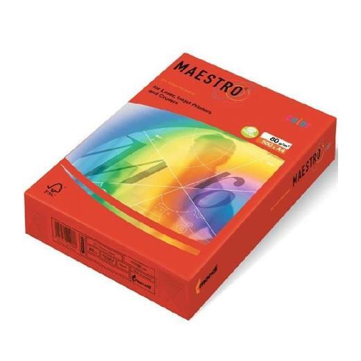 Maestro A4 Renkli Fotokopi Kağıdı Kırmızı Co44 80Gr 1 Koli