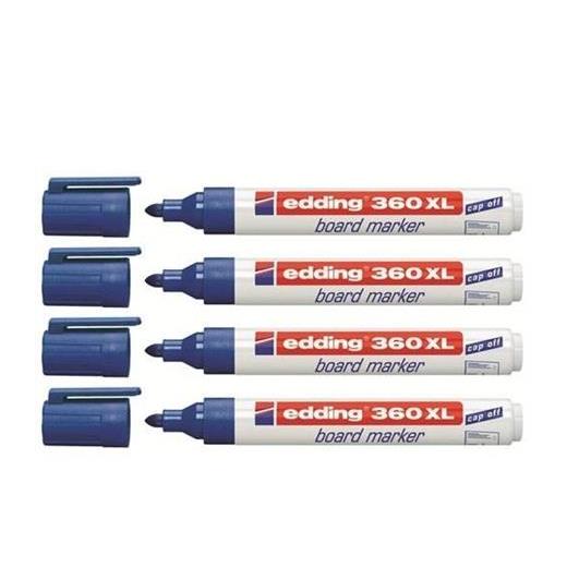 Edding 360Xl Beyaz Yazı Tahtası Kalemi Mavi 4 Adet