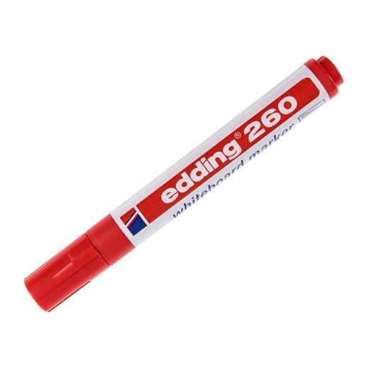 Edding 260 Beyaz Yazı Tahtası Kalemi Kırmızı 4 Adet