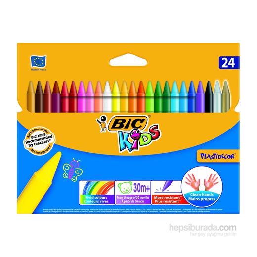 Bic Plastidecor Silinebilir Pastel Mum Boya 24Lü Paket