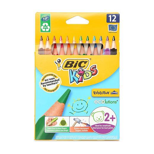 Bic Evolution Üçgen Jumbo Kuru Boya Kalemi 12Li Kutu