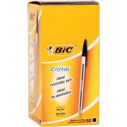 Bic Cristal Medıum Tükenmez Kalem Siyah 50Li Paket
