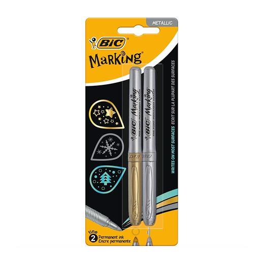 Bic Marking Altın Ve Gümüş Metalik Permanent Kalem 2Li Blister