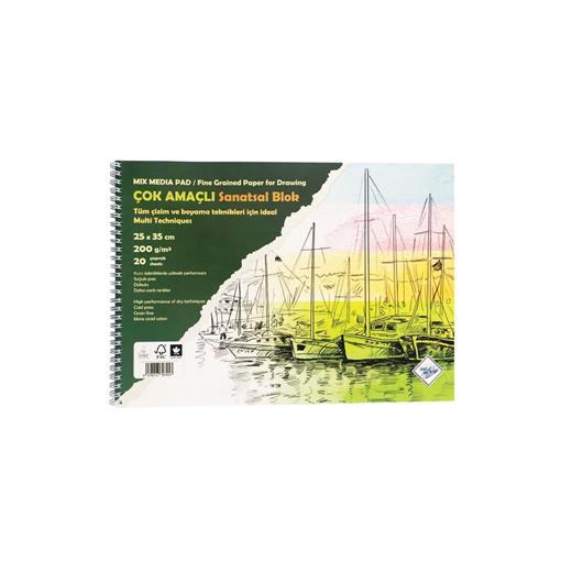 Art Liva Sanatsal Resim Defteri Multi Teknik 20 Sayfa 25X35 200Gr