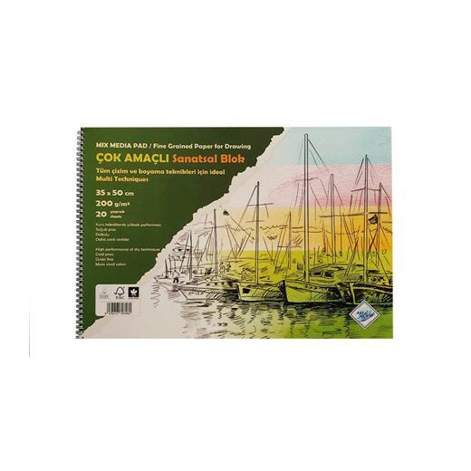 Art Liva Sanatsal Resim Defteri Multi Teknik 20 Sayfa 35X50 200Gr
