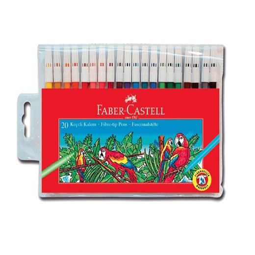 Faber Castell Keçeli Boya Kalemi Yıkanabilir 20 Renk