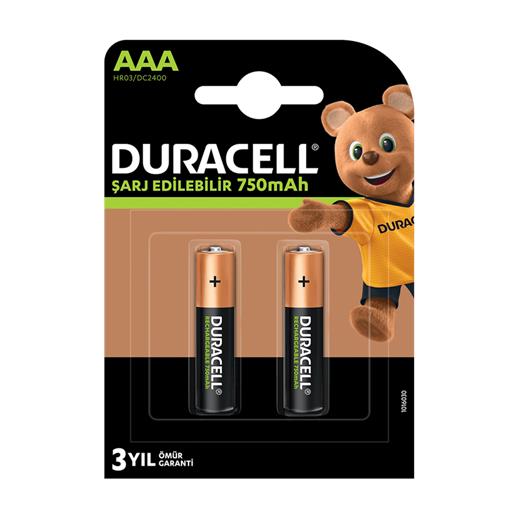 Duracell 750 Mah Şarjlı İnce Pil 2Li