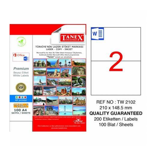 Tanex Tw-2102 Beyaz Sevkiyat Ve Lojistik Etiketi 210 Mm X 148.5 Mm