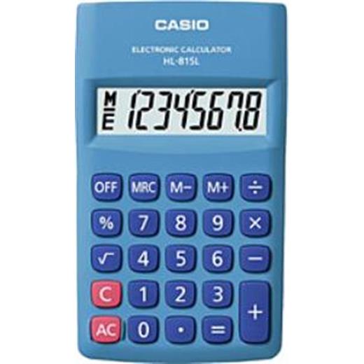 Casio Hl-815L-Bu 8 Hane Mavi Cep Tipi Hesap Makinesi