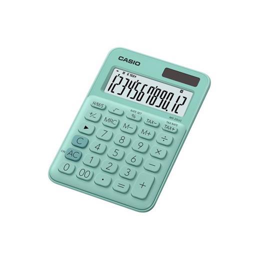 Casio Ms-20Uc-Gn 12 Hane Yeşil Masa Üstü Hesap Makinesi