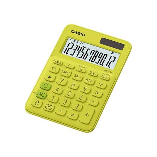 Casio Ms-20Uc-Yg 12 Hane Sarı Masa Üstü Hesap Makinesi
