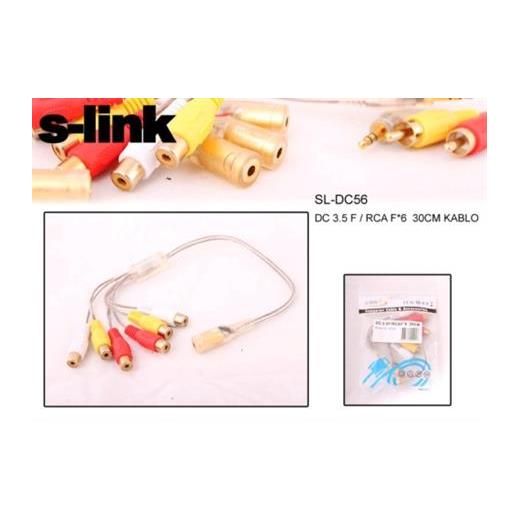 S-Lınk Sl-Dc56 3.5Mm Stereo 6Lı Ses Çoklayıcı