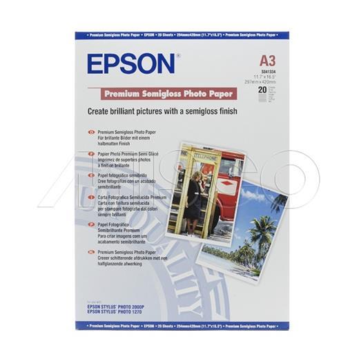 Epson A3 251Gram 20Li Premium Semigloss Fotoğraf Kağıdı S041334