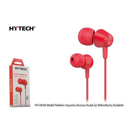 Hytech Hy-Xk30 Mobil Telefon Uyumlu Kırmızı Kulak İçi Mikrofonlu Kulaklık