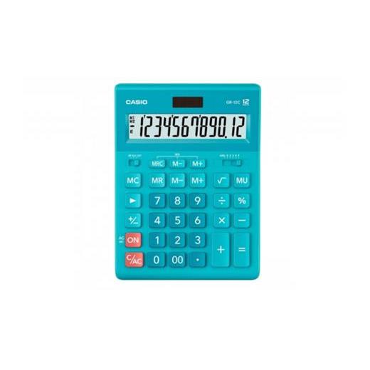Casio Gr-12C-Lb 12 Hane Mavi Masa Üstü Hesap Makinesi