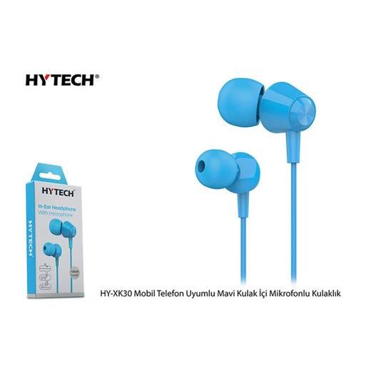 Hytech Hy-Xk30 Mobil Telefon Uyumlu Mavi Kulak İçi Mikrofonlu Kulaklık