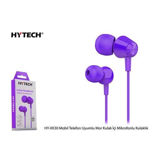 Hytech Hy-Xk30 Mobil Telefon Uyumlu Mor Kulak İçi Mikrofonlu Kulaklık