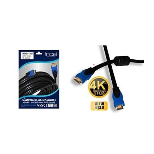 Inca Imhd-150T 15Mt 4K 1,4 V 3 D Altın Uçlu Hdmı To Hdmı Kablo (99,5 Bakır)